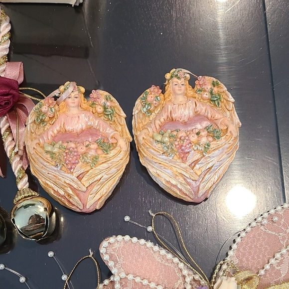 Pink and Gold Christmas Ornaments Set - Picture 3 of 5